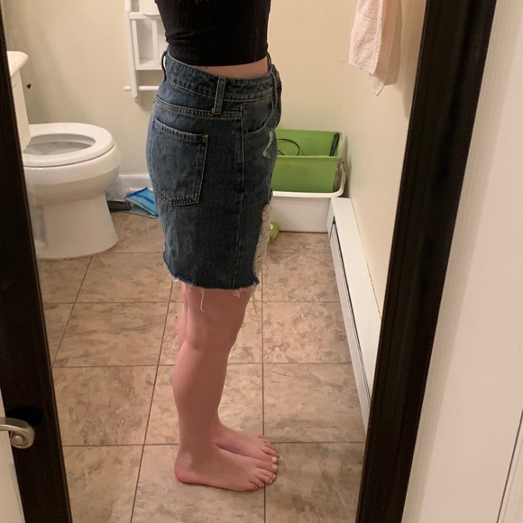 JBD Distressed Denim Skirt - Picture 4 of 7